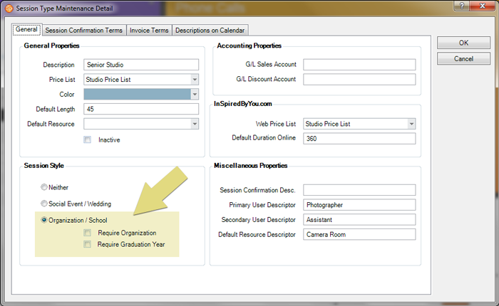 session organization