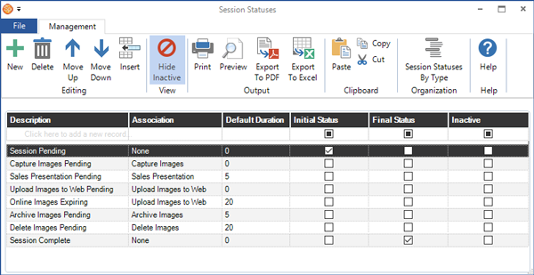 session status